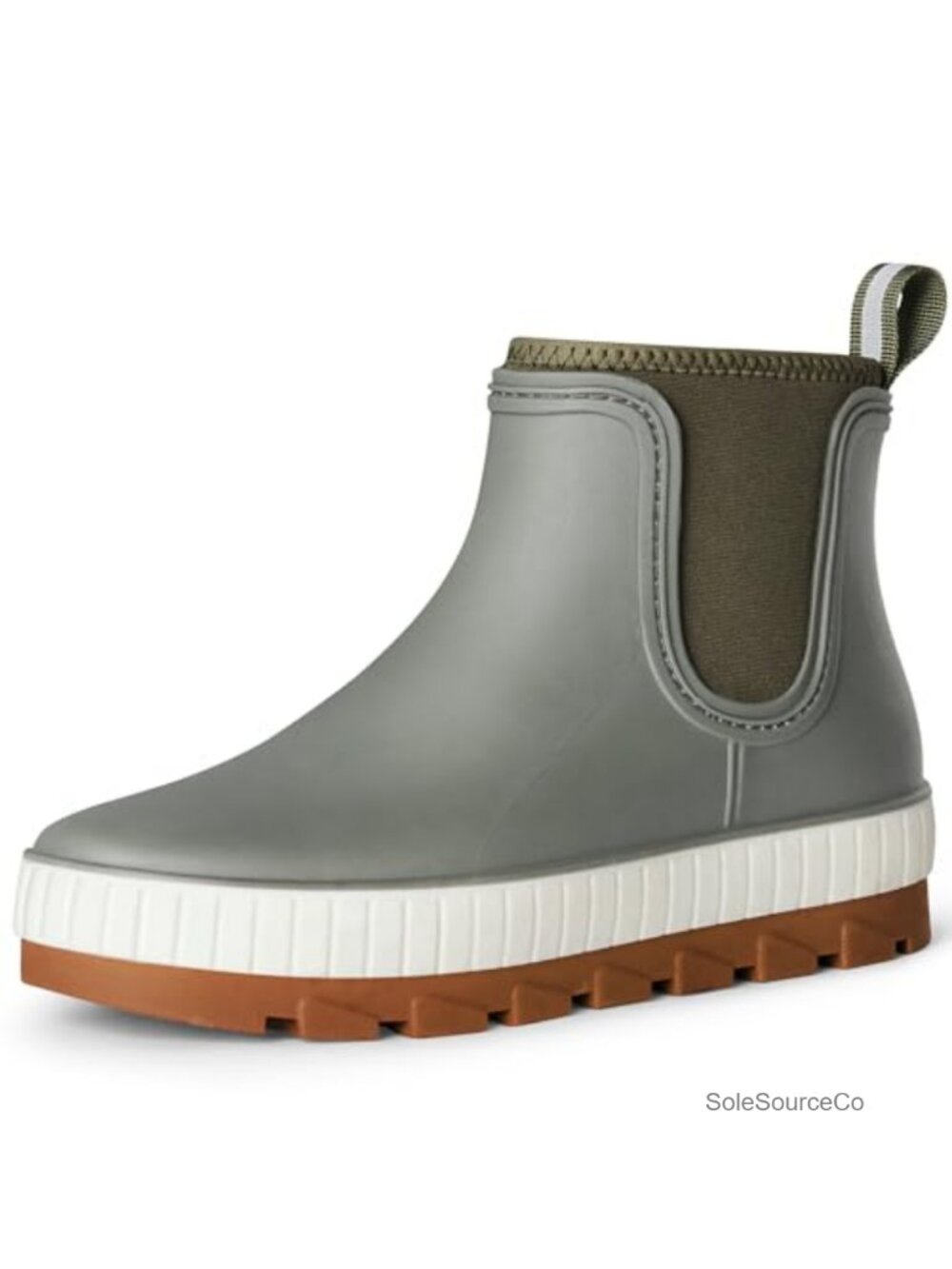 Women's Waterproof Neoprene Chelsea Rain Boots - Slip-On Ankle Booties